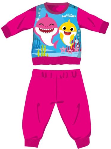Baby Shark pijama de bebé de invierno grueso - pijama de franela de algodón - rosa - 80