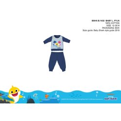  Pijama de bebé Baby Shark - pijama de algodón jersey - azul oscuro - 92