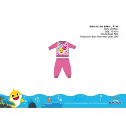   Pijama de bebé Baby Shark - pijama de algodón jersey - rosa oscuro - 80