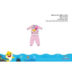   Baby Shark pijama de bebé - pijama de jersey de algodón - rosa claro - 80
