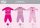 Pijama de bebé largo y delgado Enrico Coveri - pijama de 100% algodón - rosa - 74