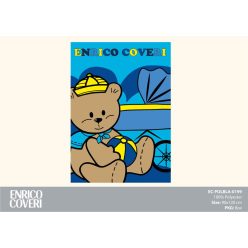 Manta polar para bebé Enrico Coveri - 90 x 120 cm - azul