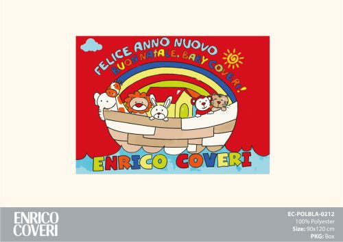 Manta polar para bebé Enrico Coveri - 90 x 120 cm - rojo
