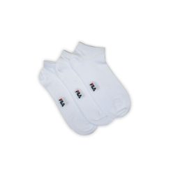   Calcetines invisibles mercerizados unisex de Fila - 3 pares/paquete - calcetines invisibles de algodón - blanco - 35-38