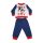 Pijama de bebé de algodón fino de manga larga - Mickey Mouse - One fly guy con estampado - Jersey - azul oscuro-rojo - 80