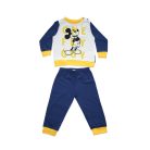 Pijama de bebé de algodón fino de manga larga - Mickey Mouse - One fly guy con estampado - Jersey - azul oscuro-amarillo - 92