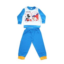   Pijama de bebé delgada de algodón - Mickey Mouse - Jersey - azul medio - 80