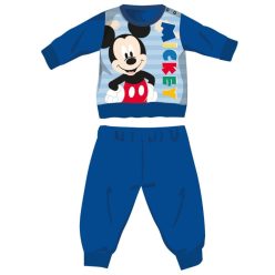   Disney Mickey Mouse pijama de bebé grueso de invierno - pijama de franela de algodón - azul medio - 80