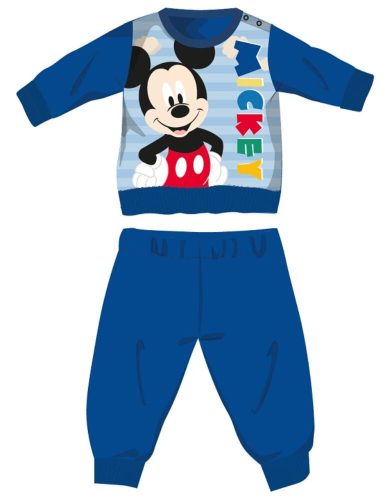 Disney Mickey Mouse pijama de bebé grueso de invierno - pijama de franela de algodón - azul medio - 92