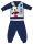 Disney Mickey Mouse pijama de bebé grueso de invierno - pijama de franela de algodón - azul oscuro - 92