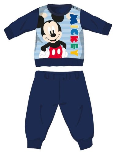 Disney Mickey Mouse pijama de bebé grueso de invierno - pijama de franela de algodón - azul oscuro - 92