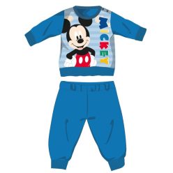   Disney Mickey Mouse pijama de bebé grueso de invierno - pijama de franela de algodón - azul claro - 92