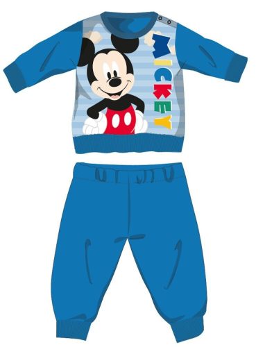 Disney Mickey Mouse pijama de bebé grueso de invierno - pijama de franela de algodón - azul claro - 92