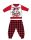 Disney Mickey Mouse pijama de bebé grueso de invierno de Navidad - pijama de franela de algodón - rojo-negro - 92
