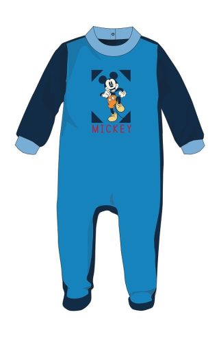 Enterizo de terciopelo de bebé Mickey Mouse de Disney - azul oscuro - para bebés de 1 a 3 meses