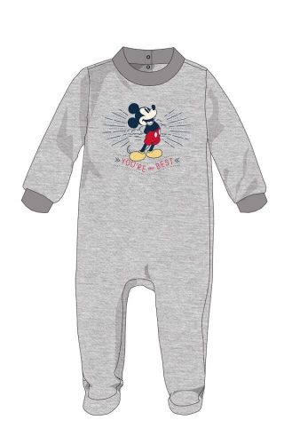 Enterizo de terciopelo de bebé Mickey Mouse de Disney - gris - para bebés de 1 a 3 meses