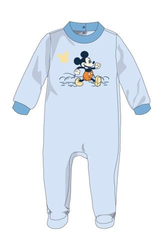 Enterizo de terciopelo de bebé Mickey Mouse de Disney - celeste - para bebés de 0 a 1 mes