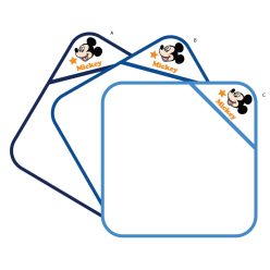   Toalla con capucha bordada de Mickey de Disney - 70 x 70 cm - azul claro