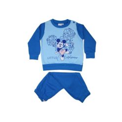   Pijama de bebé de franela de invierno - Mickey Mouse - azul claro - 86