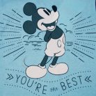 Pijama de bebé de algodón grueso de invierno - Mickey Mouse - el mejor - azul oscuro - 80