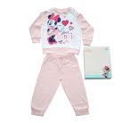 Pijama de bebé de algodón fino de manga larga - Minnie Mouse de corazones - Jersey