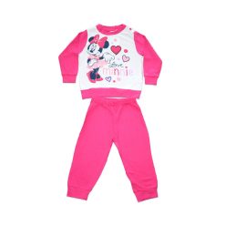   Pijama de bebé de algodón fino de manga larga - Minnie Mouse de corazones - Jersey - rosa - 92