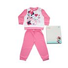 Pijama de bebé de algodón fino de manga larga - Minnie Mouse de corazones - Jersey - rosa - 98
