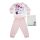 Pijama de bebé de algodón fino de manga larga - Minnie Mouse de corazones - Jersey - rosa claro - 98