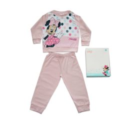   Pijama de bebé de algodón fino de manga larga - Minnie Mouse de lunares - Jersey - rosa claro - 92