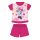 Pijama de bebé de algodón de manga corta de verano - Disney Minnie Mouse - estampado de estrellas - rosa - 92