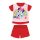 Pijama de bebé de algodón de verano de manga corta - Disney Minnie Mouse - rojo - 80