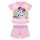 Pijama de bebé de algodón de verano de manga corta - Disney Minnie Mouse - rosa claro - 80
