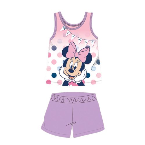 Pijama de bebé de algodón de verano sin mangas - Disney Minnie Mouse - lila claro - 80
