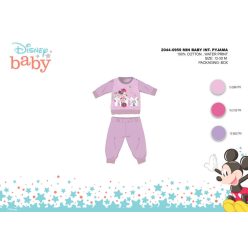   Pijama de bebé de interlock de algodón de invierno - Disney Minnie Mouse - lila claro - 92