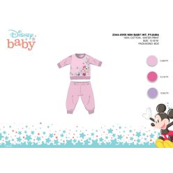   Pijama de bebé de interlock de algodón de invierno - Disney Minnie Mouse - rosa claro - 86