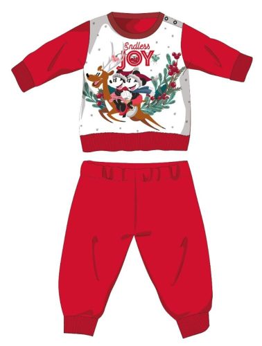 Disney Minnie Mouse thick winter Christmas baby pajama - cotton flannel pajama - red - 80