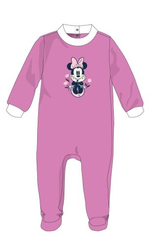 Enterizo de terciopelo de bebé Minnie Mouse de Disney - lila - para bebés de 1 a 3 meses