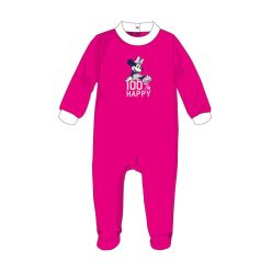   Enterizo de terciopelo de bebé Minnie Mouse de Disney - rosa - para bebés de 1 a 3 meses