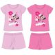 Conjunto de verano de algodón de Disney Minnie Mouse - camiseta y pantalón corto - rosa claro - 110