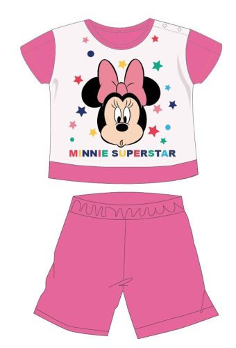 Disney Minnie Mouse summer short-sleeved baby pajama - cotton jersey pajama - pink - 86