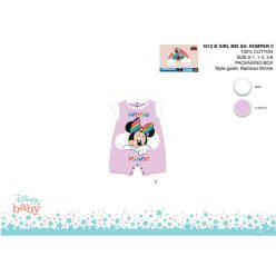   Disney Minnie ratón mono corto de verano para bebé - lila claro-blanco - para bebés de 0-1 mes