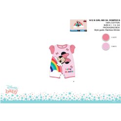   Disney Minnie ratón mono corto de verano para bebé - rosa claro-rosa - para bebés de 1-3 meses