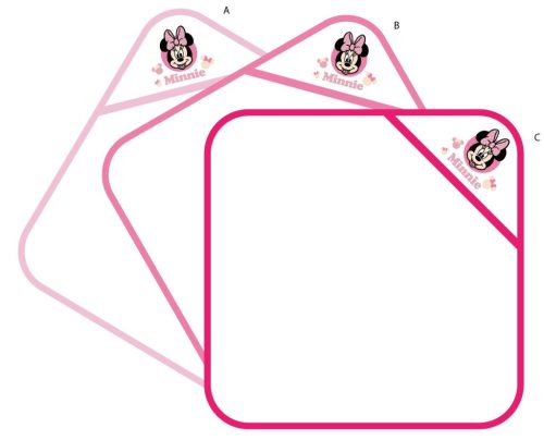 Toalla con capucha bordada de Minnie de Disney - 70 x 70 cm - rosa
