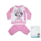 Pijama de bebé de algodón de invierno - Minnie Mouse - rosa claro - 80
