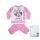 Pijama de bebé de algodón de invierno - Minnie Mouse - rosa claro - 80