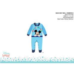   Rompers de bebé de Mickey Mouse de Disney - con cuello - azul claro-azul oscuro - para bebé de 1-3 meses