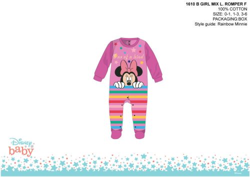 Enterizo de bebé Minnie Mouse de Disney - lila claro-lila - para bebés de 0 a 1 mes