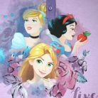 Téli pamut gyerek pizsama - Disney Hercegnők - lila - 110