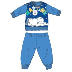   Pijama de bebé delgada y larga de Snoopy - pijama de jersey de algodón - azul claro - 98