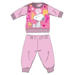   Pijama de bebé delgada y larga de Snoopy - pijama de jersey de algodón - rosa claro - 92